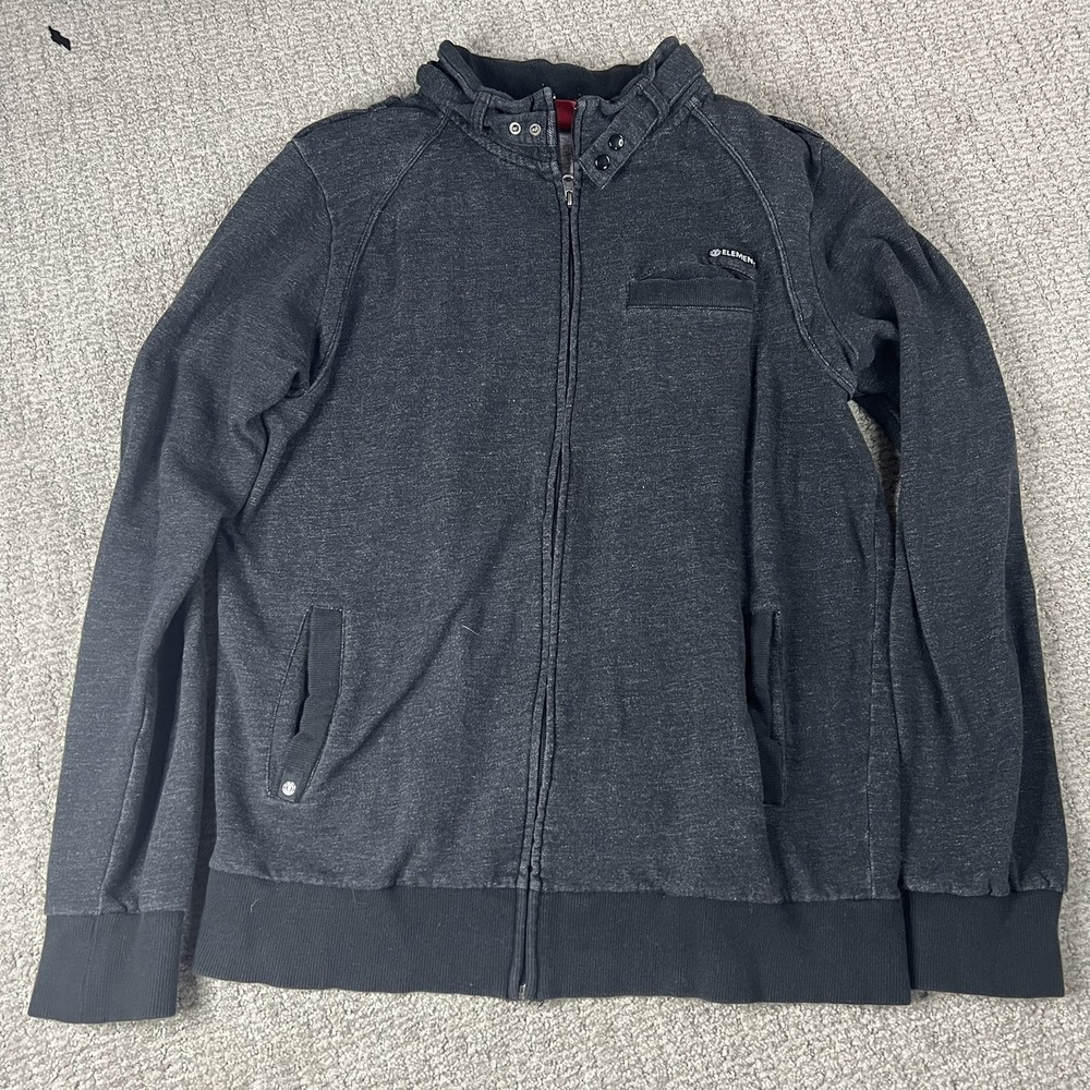 Element Skating Black Zip Up Jacket Fleece Lined ADULT LARGE (0047)